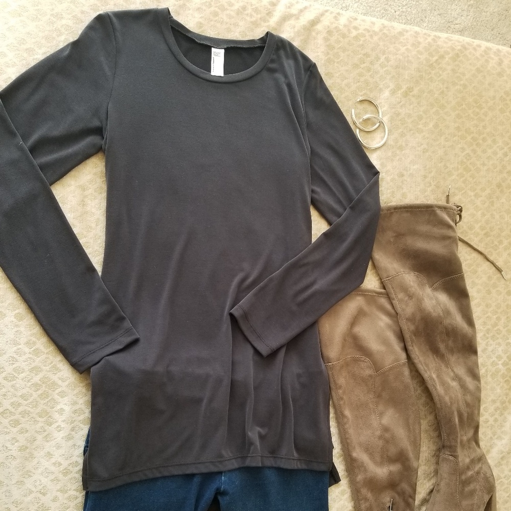 American apparel Dark blue/grey long sleeve top